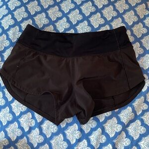 LULULEMON — Black Speed Up Shorts